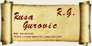 Rusa Gurović vizit kartica